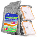 Non Scratch Wire Dishcloth 8 Pack with 2pcs Kitchen Sponges for Dishes Double Layer Wire Dish Washing ClothPowerful Cleaning Non-Scratch Wire Dishcloth Rag for Cookware Sinks Dishes Stove Tops