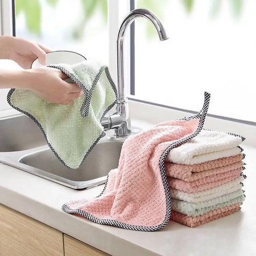 3 Super Absorbent Cleaning Cloths for Kitchen & Home