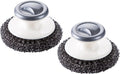Stainless Steel Scrubber with Handle，Heavy Duty Cleaning Supplies for Pots Pans Grills Ovens & Other Tough Jobs (2P)