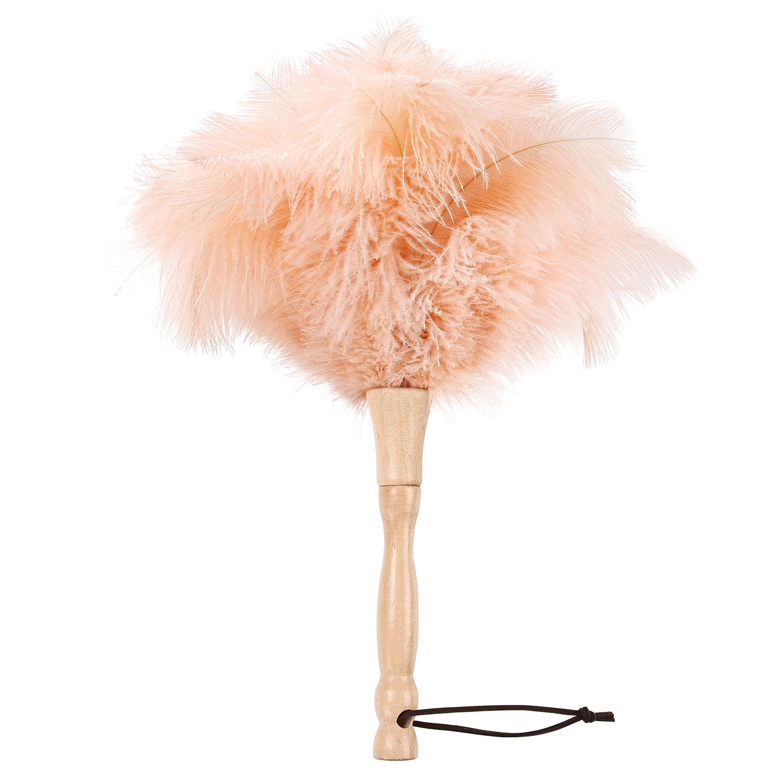 MehelloFeather Ostrich Feather Duster 12 Inch Feather Duster Fluffy Natural Ostrich Feathers with Wooden Handle Ostrich Feather Duster for Cleaning Supplies(Champagne)