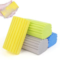 Dusting Sponge Damp Duster for Cleaning - 4 Packs Dust Sponge with Ridges Cleaning Tools Reusable Duster Sponge Cleaning Supplies Washable Wet Damp Duster Sponge Household for Kitchen Bathroom